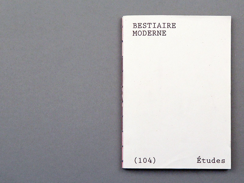 Bestiare moderne - Booklet Études & composition 01