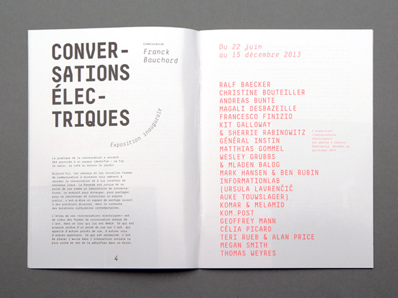 La Panacée - Conversations Électriques - Visitor guide 02